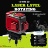 3D 360° Automatic Self-Leveling Laser Level Tool Set - Professional Cross Line Laser for Construction, Tile Installation, Wall Mounting & Home DIY