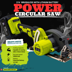 Mini Electric Cordless Circular Saw  With 4.0Ah Batteries Power Tool for Wood, Metal & Tile
