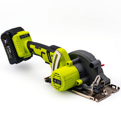 21V Brushless Cordless Circular Saw – One-Hand Operation, 9000 RPM, 140mm Blade, 53mm Cut Depth, 2× 4.0Ah Batteries – Lightweight Power Tool for Wood, Metal & Tile