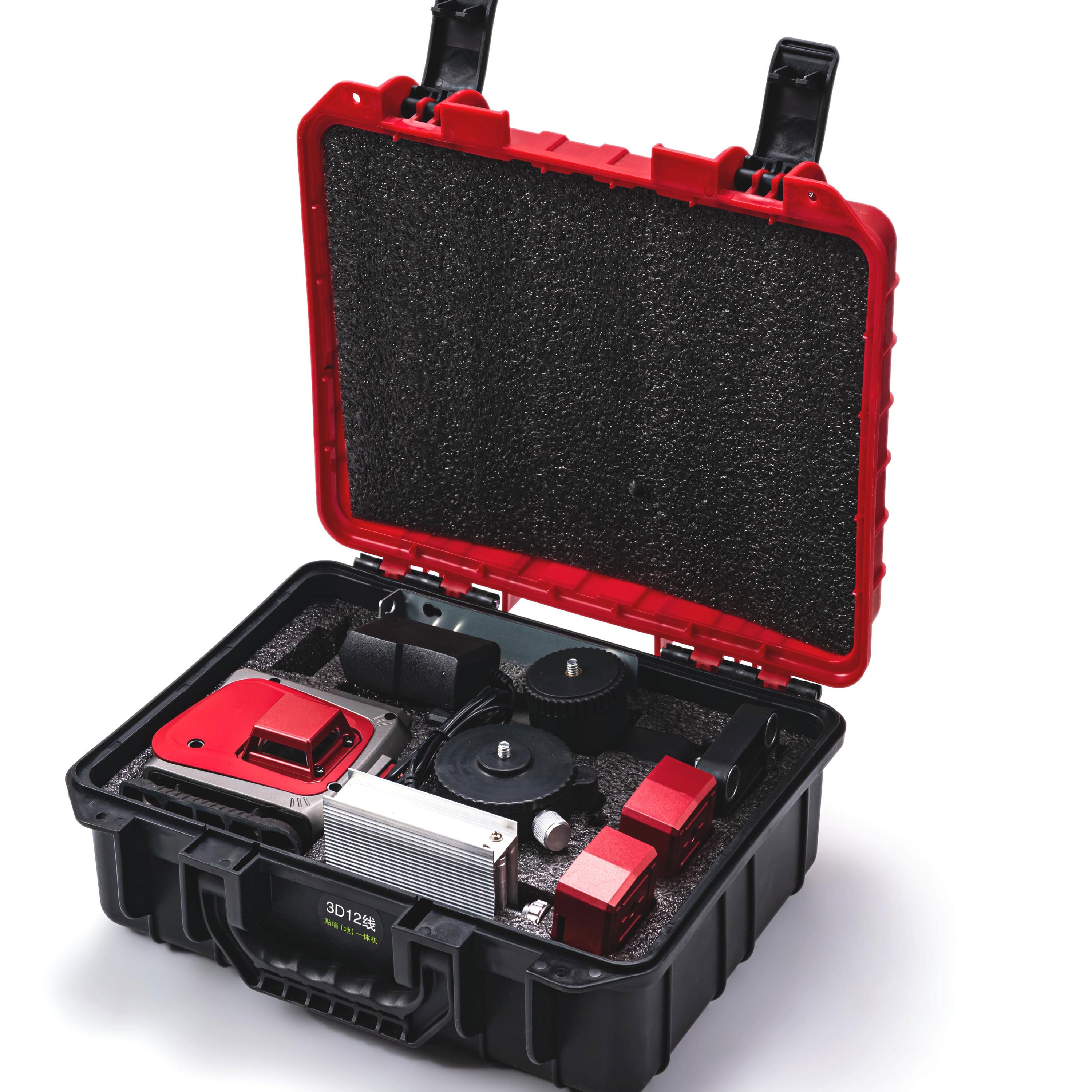 3D 360° Automatic Self-Leveling Laser Level Tool Set - Professional Cross Line Laser for Construction, Tile Installation, Wall Mounting & Home DIY