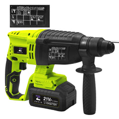 21V Brushless Cordless Hammer Drill – 1.7J Impact Energy, 22mm Max Drilling Capacity, 4.0Ah Battery – Heavy-Duty Rotary Drill for Masonry & Concrete