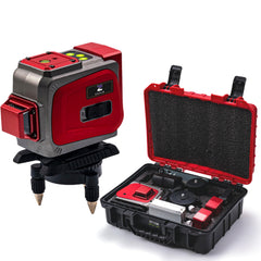 3D 360° Automatic Self-Leveling Laser Level Tool Set - Professional Cross Line Laser for Construction, Tile Installation, Wall Mounting & Home DIY