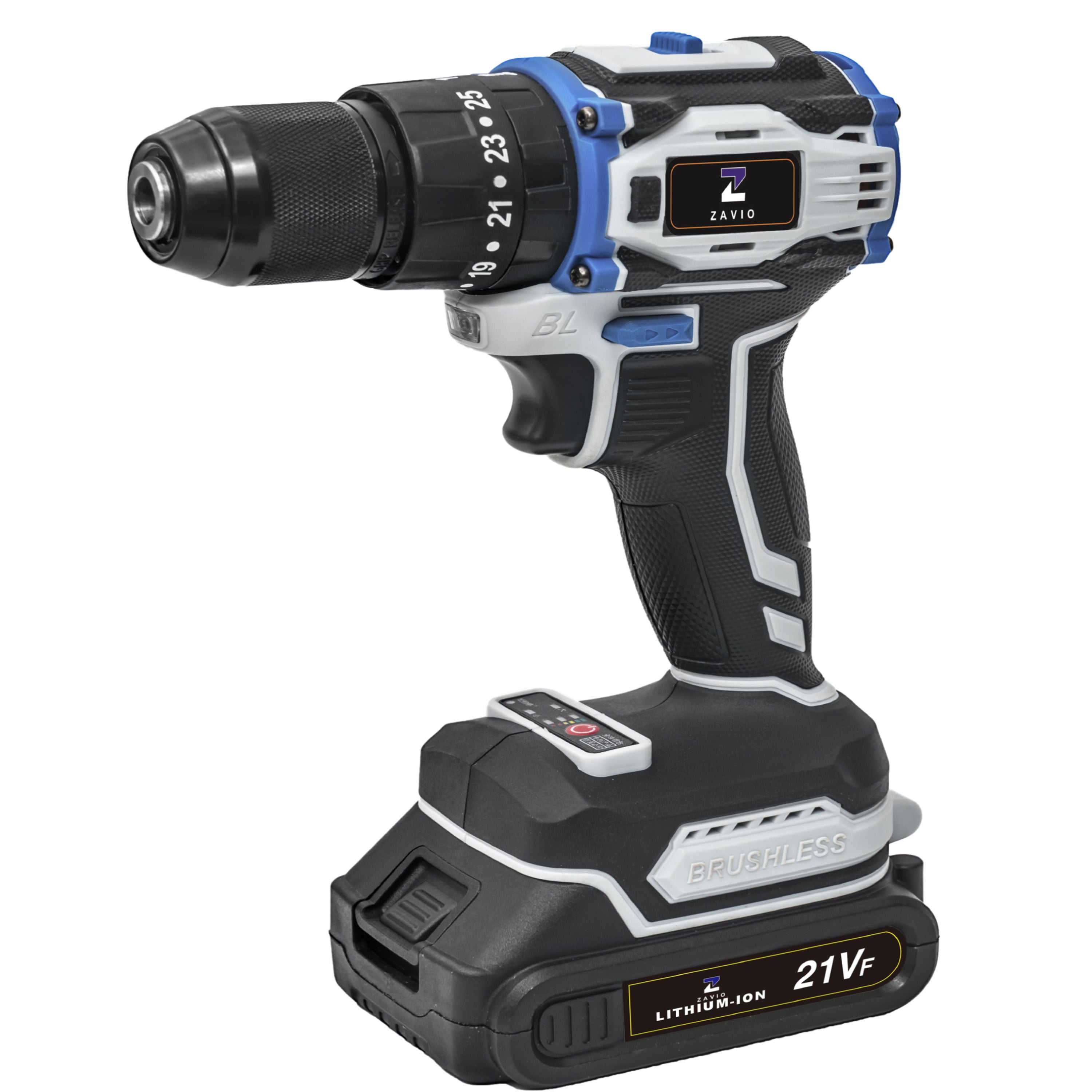 21V Brushless Cordless Impact Drill Set – 2-Speed, 30Nm Torque, 2.0Ah Battery – Powerful DIY & Industrial Tool